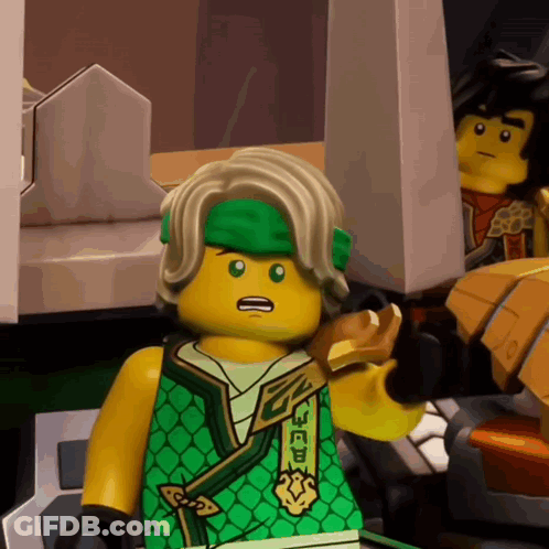 Lego Figure With Green Headband GIF