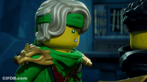 Lego Figure With Sword Close Up GIF