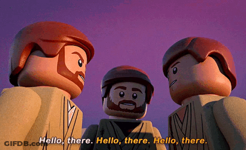 Lego Figures Saying Hello GIF