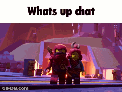 Lego Figures Saying Whats Up Chat GIF