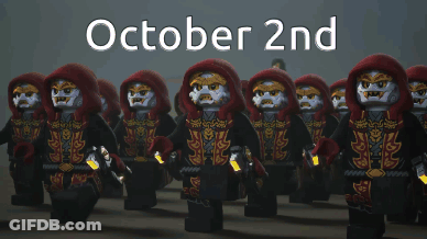 Lego Figures With October 2Nd Poster GIF