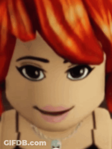 Lego Girl Face Close Up Red Hair GIF