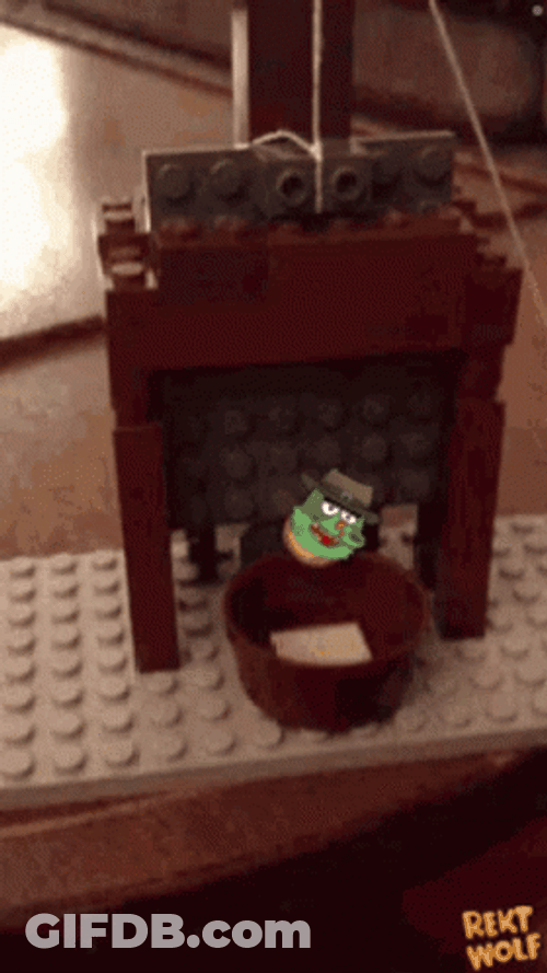 Lego Guillotine GIF