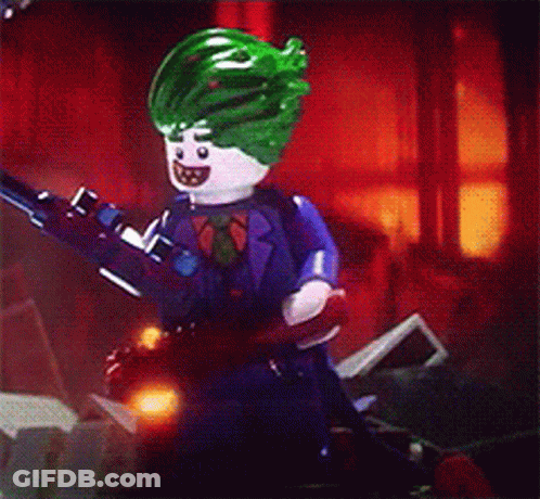 Lego Joker Holding Gun GIF