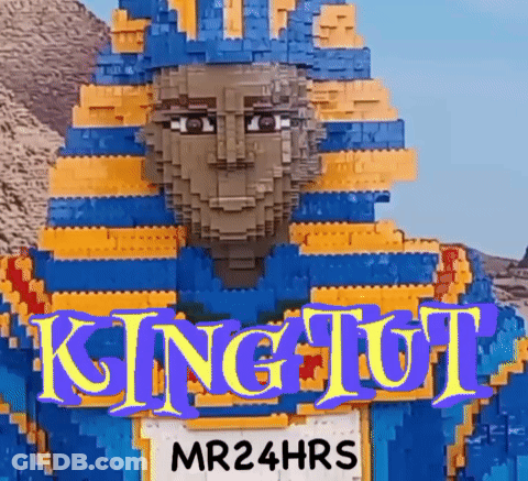 Lego King Tut Statue GIF