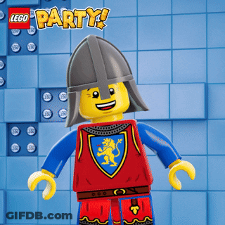 Lego Knight With Helmet And Shield GIF