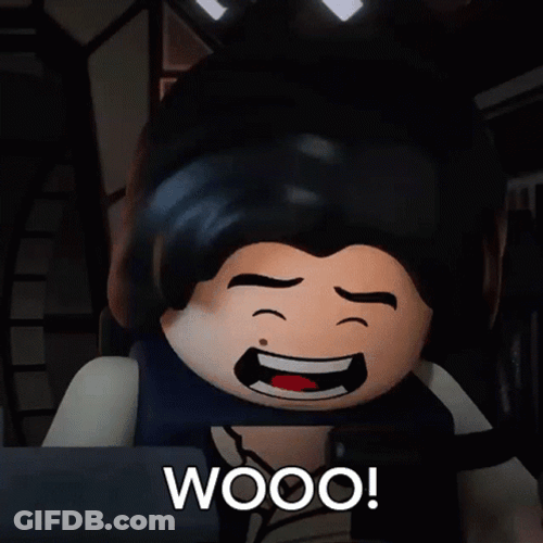 Lego Man Happy Wooo GIF