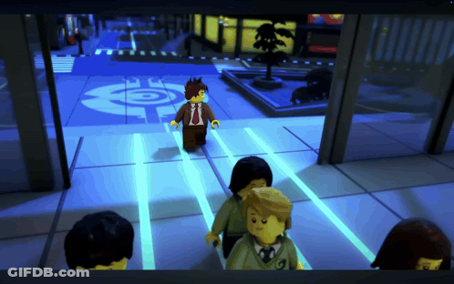 Lego Man In Suit And Tie Walking GIF
