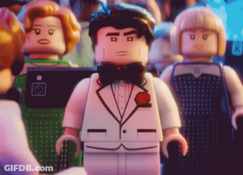 Lego Man In Tuxedo And Bow Tie GIF