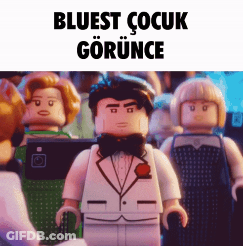 Lego Man In Tuxedo And Bow Tie With Bluest Cocuk Gorunce GIF
