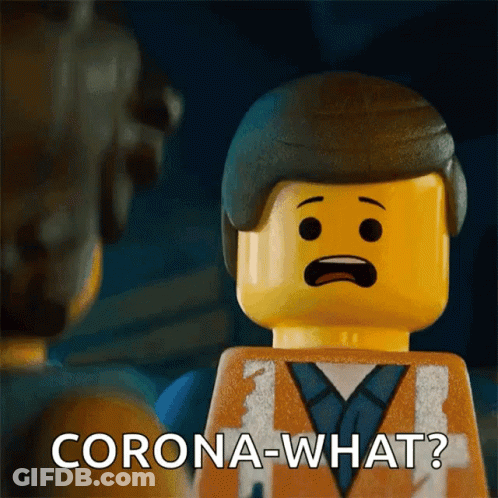 Lego Man Saying Corona What GIF