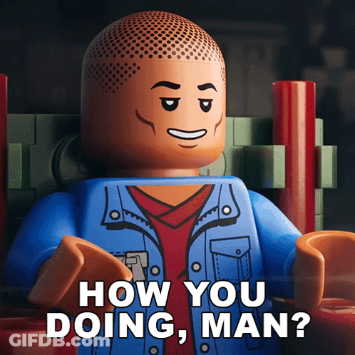 Lego Man Saying How You Doing Man GIF