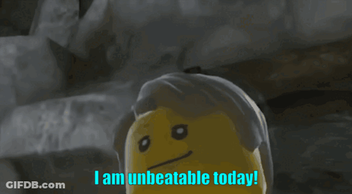 Lego Man Says Bonk With Stars GIF