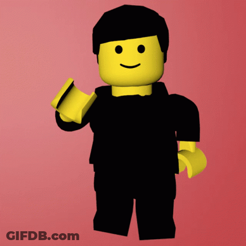 Lego Man Waving GIF