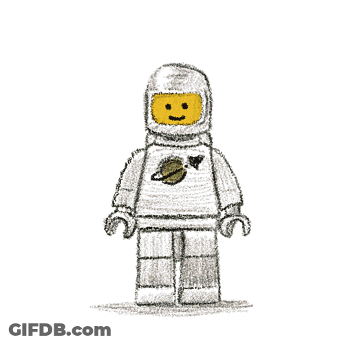 Lego Movie Blue Astronaut GIF