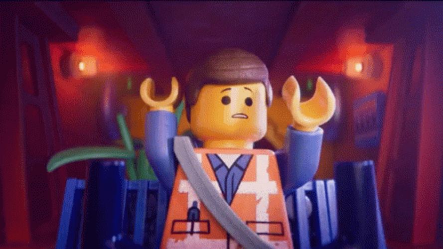 Lego Movie Scared Everything Is Awesome GIF