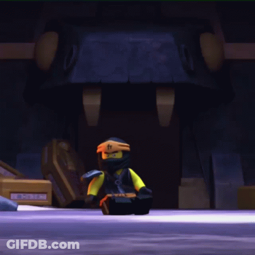 Lego Ninjago Character With Number 11 Helmet GIF