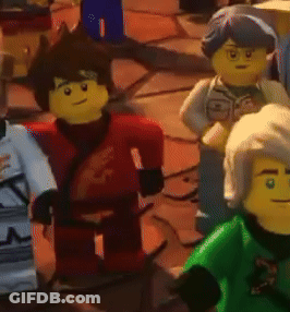 Lego Ninjago Characters Standing Together GIF