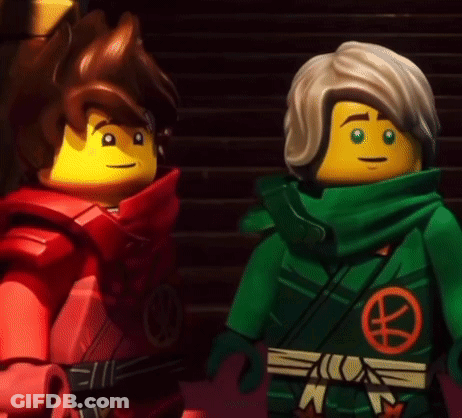 Lego Ninjago Characters Standing Together GIF