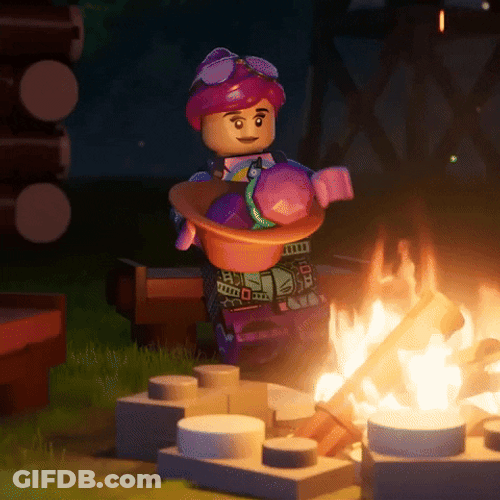 Lego On A Firepit GIF
