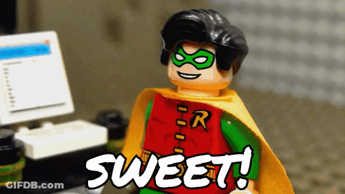 Lego Robin Saying Sweet GIF