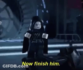 Lego Star Wars Character Saying Now Finish Him GIF