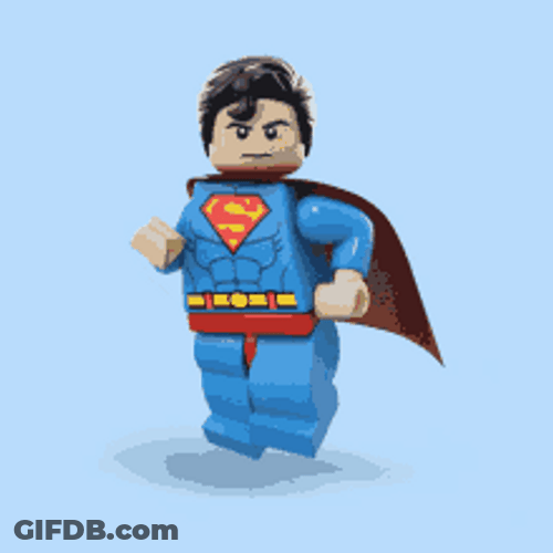 Lego Superman Frowning GIF