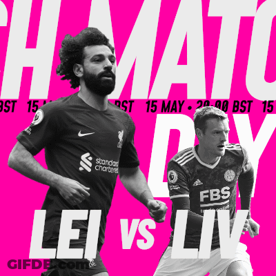 Lei Vs Liv Poster With Two Soccer Players GIF