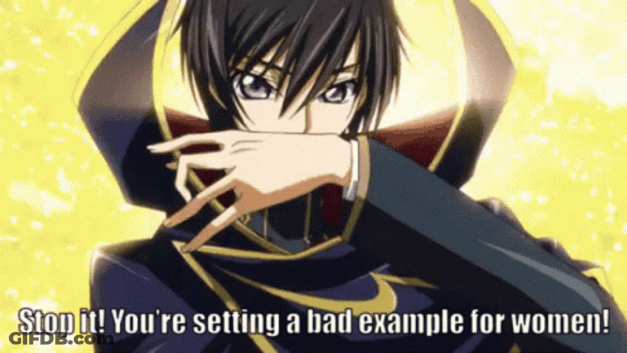 Lelouch Lamperouge Setting Bad Example GIF