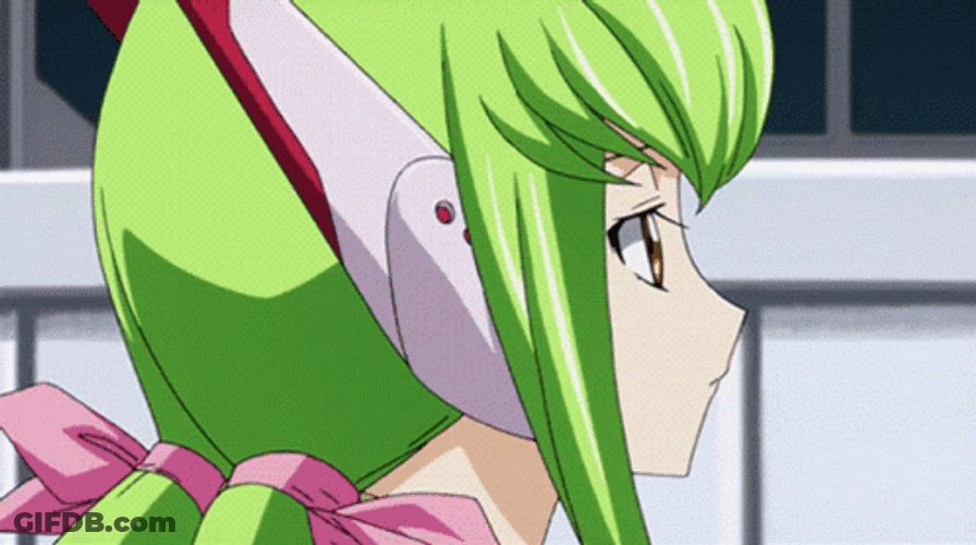 Lelouch Pushing C.C Away GIF