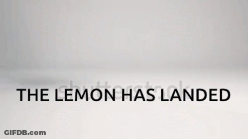 Lemon Landed On Table GIF