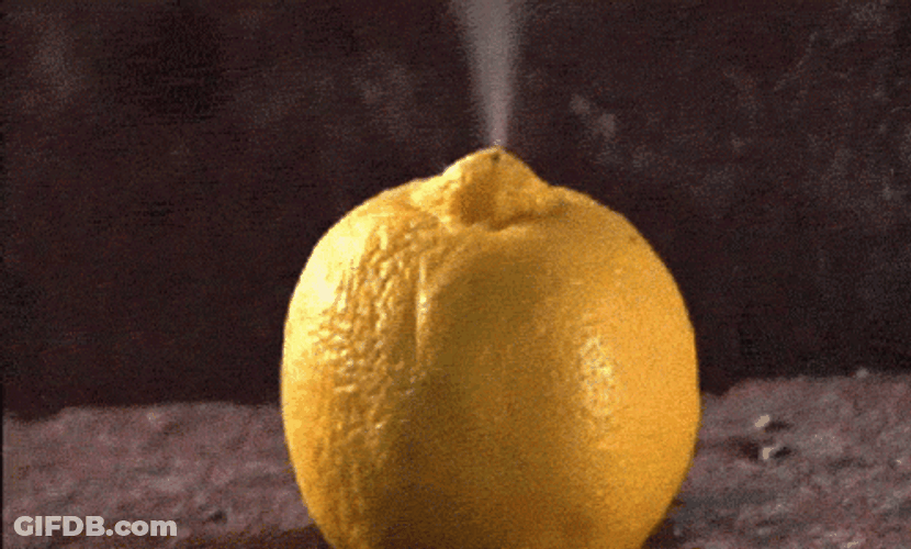 Lemon Water Explosion GIF