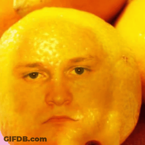 Lemon With Face GIF