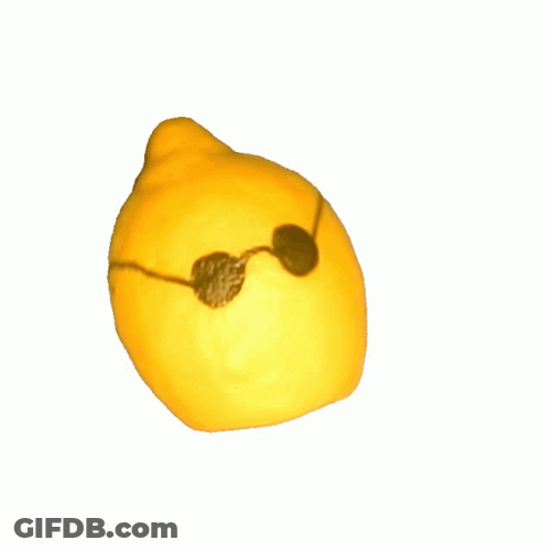 Lemon With Sunglasses Spinning GIF