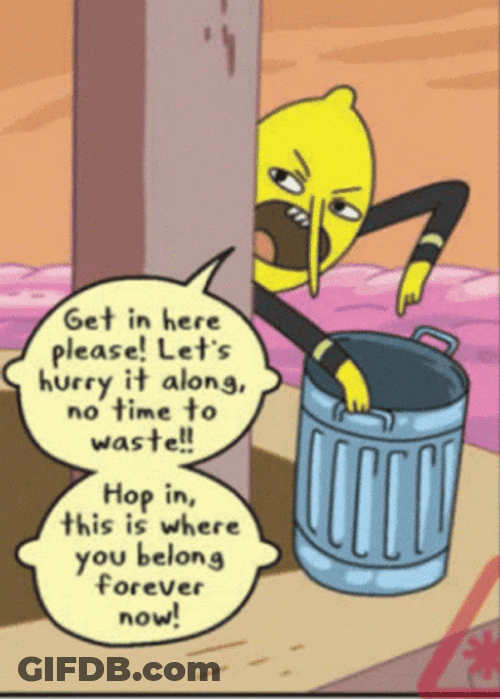 Lemongrab Screaming Trash Garbage GIF
