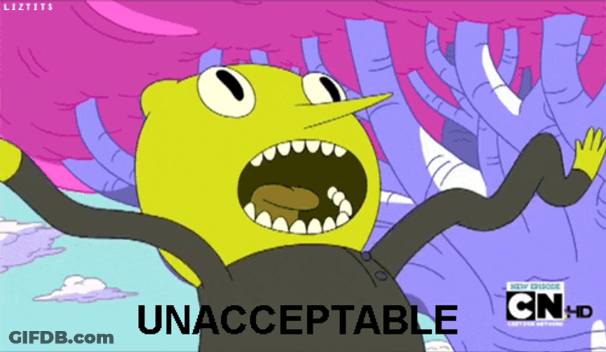 Lemongrab Unacceptable Arm Wave GIF