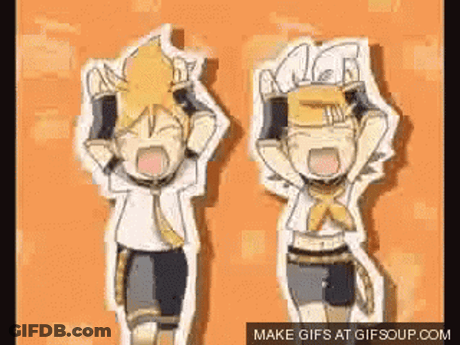 Len And Rin Kagamine Caramelldansen GIF