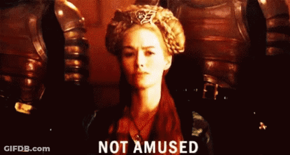Lena Headey Not Amused GIF