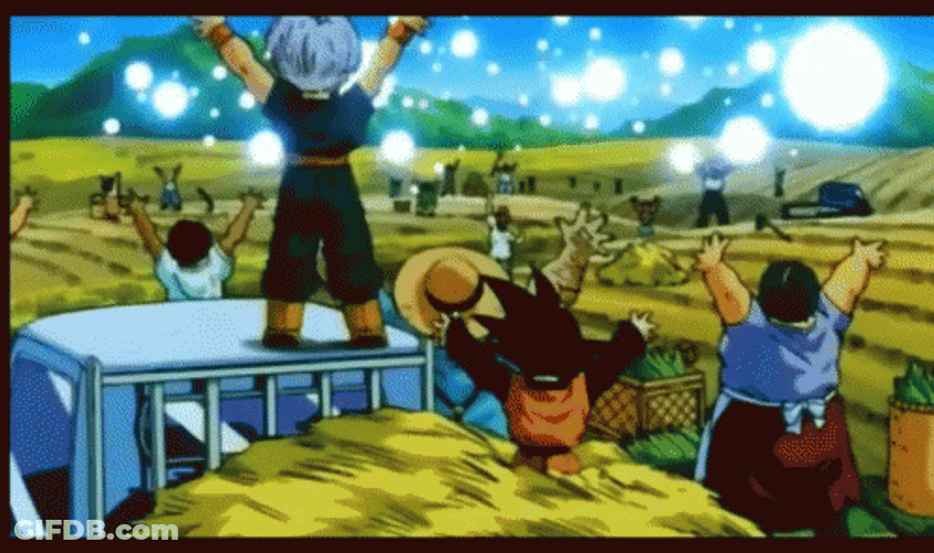 Lending Energy For Spirit Bomb GIF