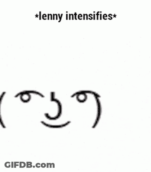 Lenny Face Intensifies Zooming GIF