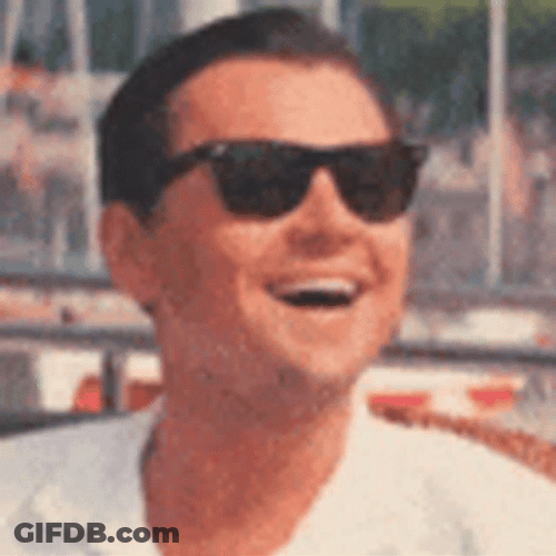 Leo Fake Laugh GIF