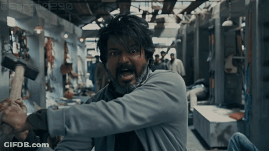 Leo Mad Smashing GIF