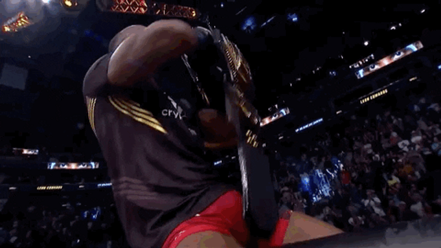 Leon Edwards Celebrating Championship Belt GIF
