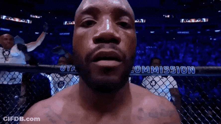 Leon Edwards Close Up Finger Headshot GIF