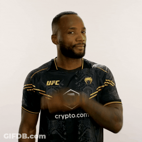 Leon Edwards Shaking Head Cut Throat GIF