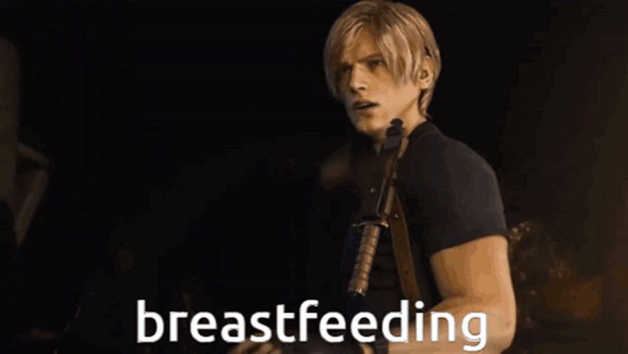 Leon Kennedy Breastfeeding GIF