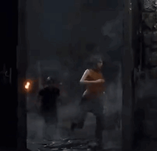 Leon Kennedy Girly Running To The Door GIF