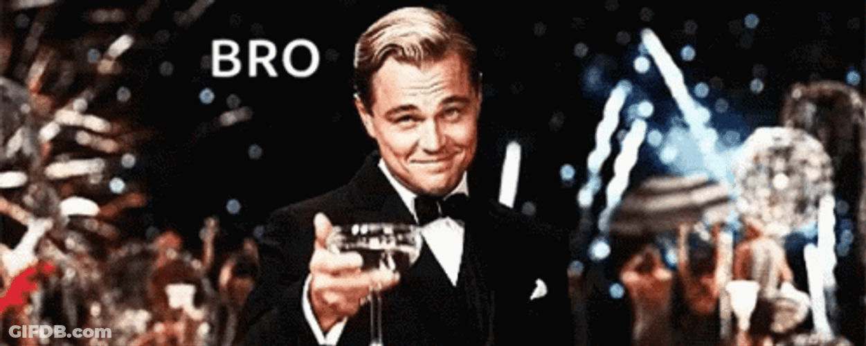 Leonardo D Caprio Happy Birthday Bro Cheers GIF