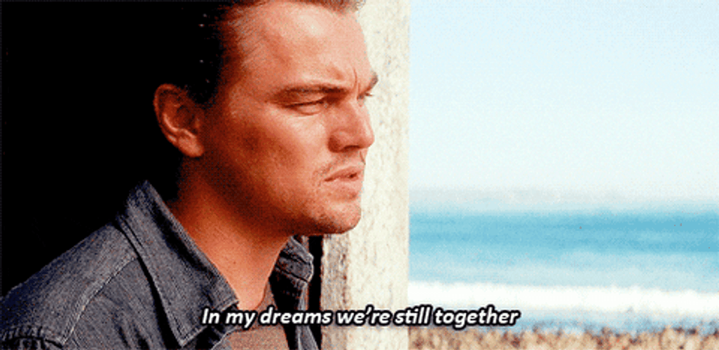 Leonardo DiCaprio At The Beach In Inception Movie GIF