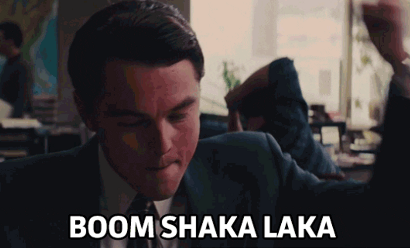 Leonardo DiCaprio Boom Shaka Laka GIF